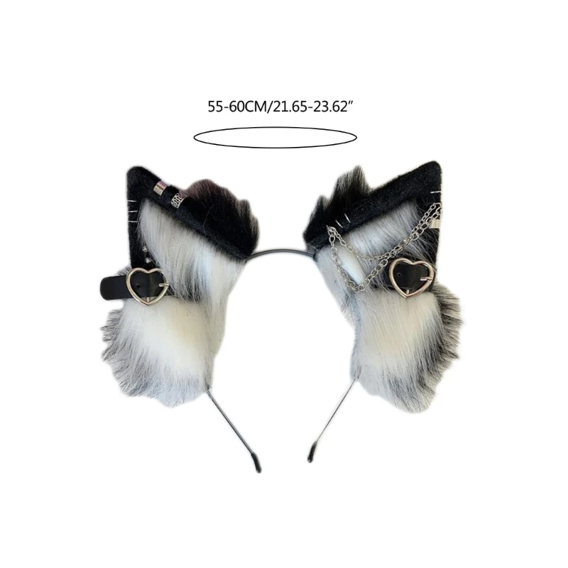 Bandeau d'oreille chat pour passionnés cinéma, avec boucles d'oreilles en bandeau Cosplay pour adultes
