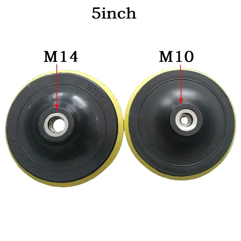 전기 드릴 연마기 샌딩 패드, 후크 및 루프 버핑 패드, 회전 백킹 패드, M10, 버핑 청소용, 5 인치, 125mm, 1PC