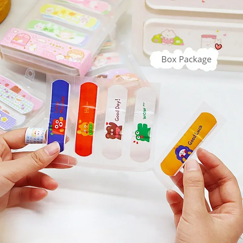 80pcs/box Cartoon PE Band Aid Wound Dressing Patch for Children Kids Kawaii Plaster First Aid Strips Portable Adhesive Bandages