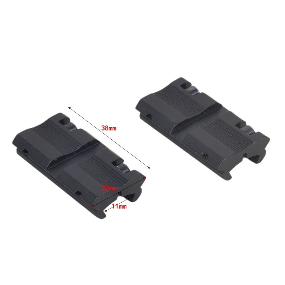 2 قطعة/المجموعة 11 مللي متر تتوافق إلى 7/8 "20 مللي متر Picatinny ويفر السكك الحديدية محول بندقية نطاق جبل سبائك الألومنيوم الصيد اكسسوارات #5