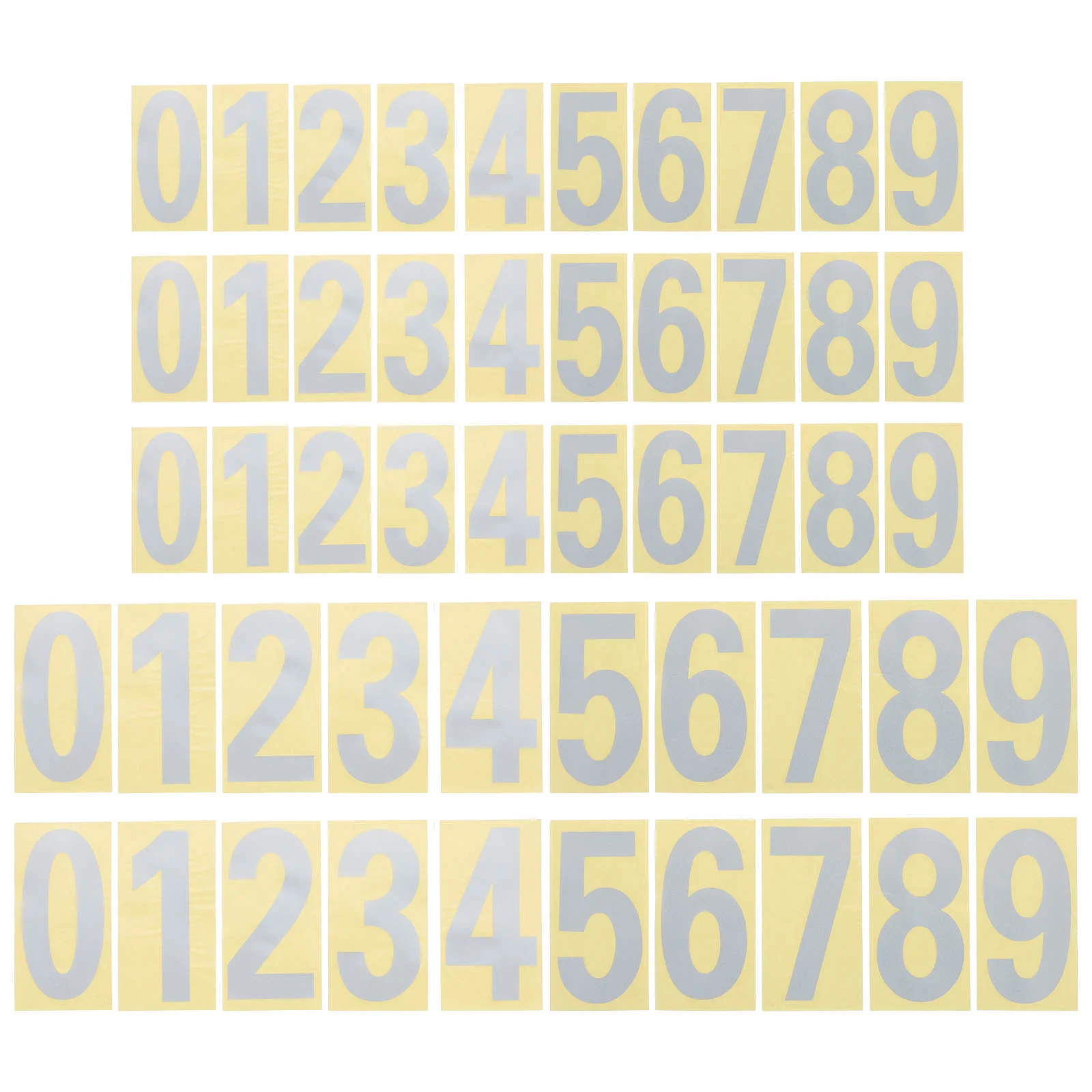 5 Sets Reflective Number Decal for Mailbox Adhesive Numbers Email Digital Sticker Stickers Water Proof