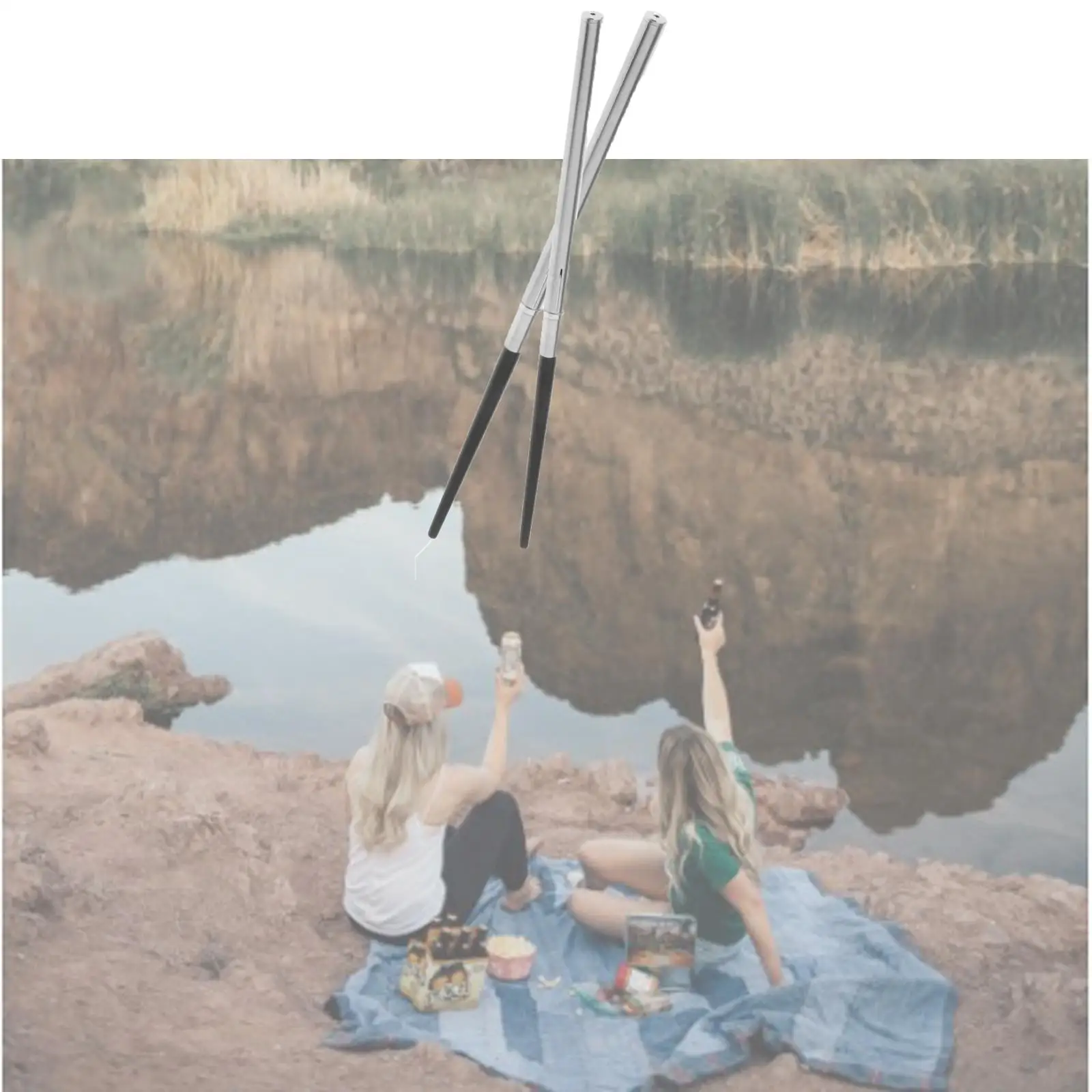 Foldable Chopsticks with Carrying Case, Carabiner (1 Pair) for Camping view 6