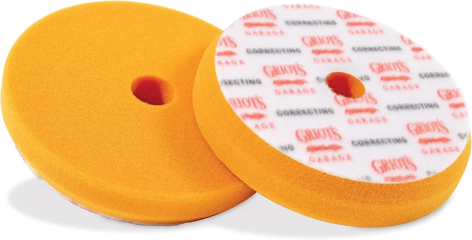 

Orange Foam Polishing Pads, 5.5', Removes Light to Moderate Paint Defects, Machine-Washable, Set of 2