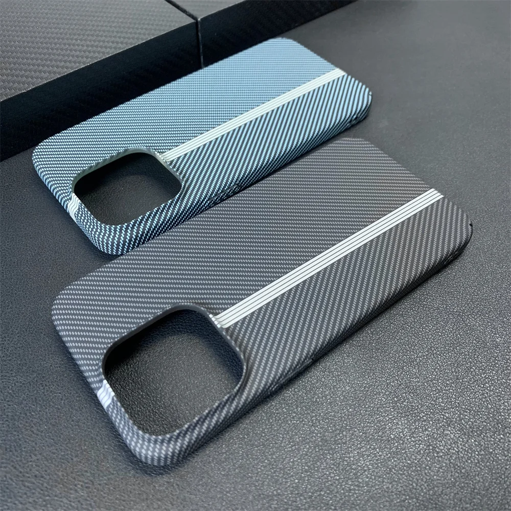 Ultra-Thin Frosted Carbon Fiber Texture Case for iPhone 15 Pro Max 11 12 13 Pro 14 Plus Skin Feel Matte Protective Cover Funda