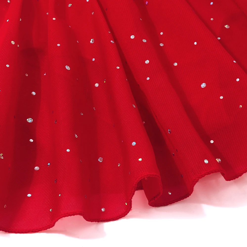 Trykoty baletowe dla dziewczynek z falbankami na rękawach, błyszcząca spódniczka tutu, trykot dla maluchów, sukienka do tańca z siateczki dla baletnicy, kostium gimnastyczny dla dzieci.