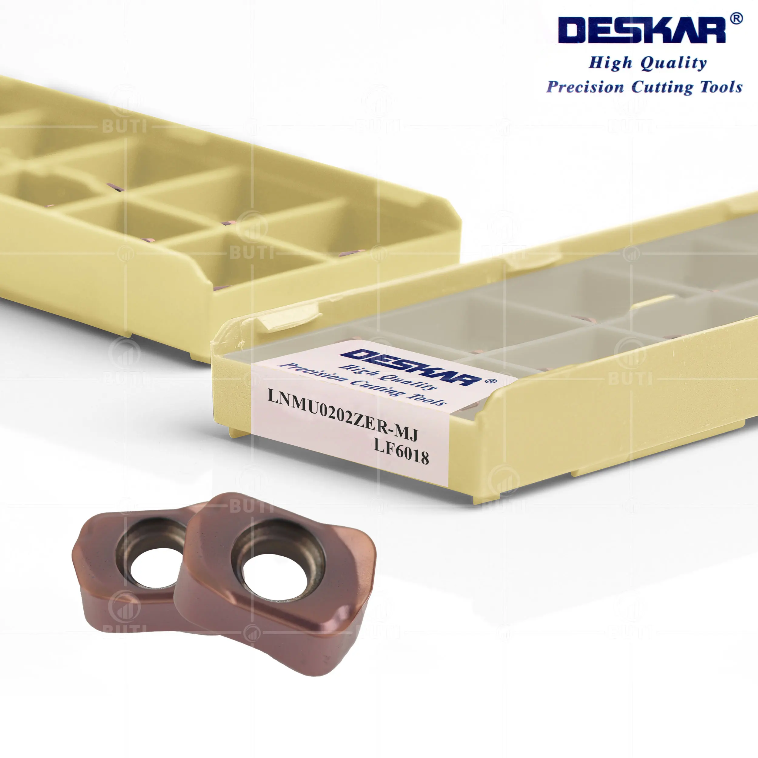 DESKAR 100% orijinal hızlı besleme freze LNMU0202ZER-MJ LF6018 aracı CNC torna malzeme için paslanmaz çelik kesme makinesi sert Metal bıçak