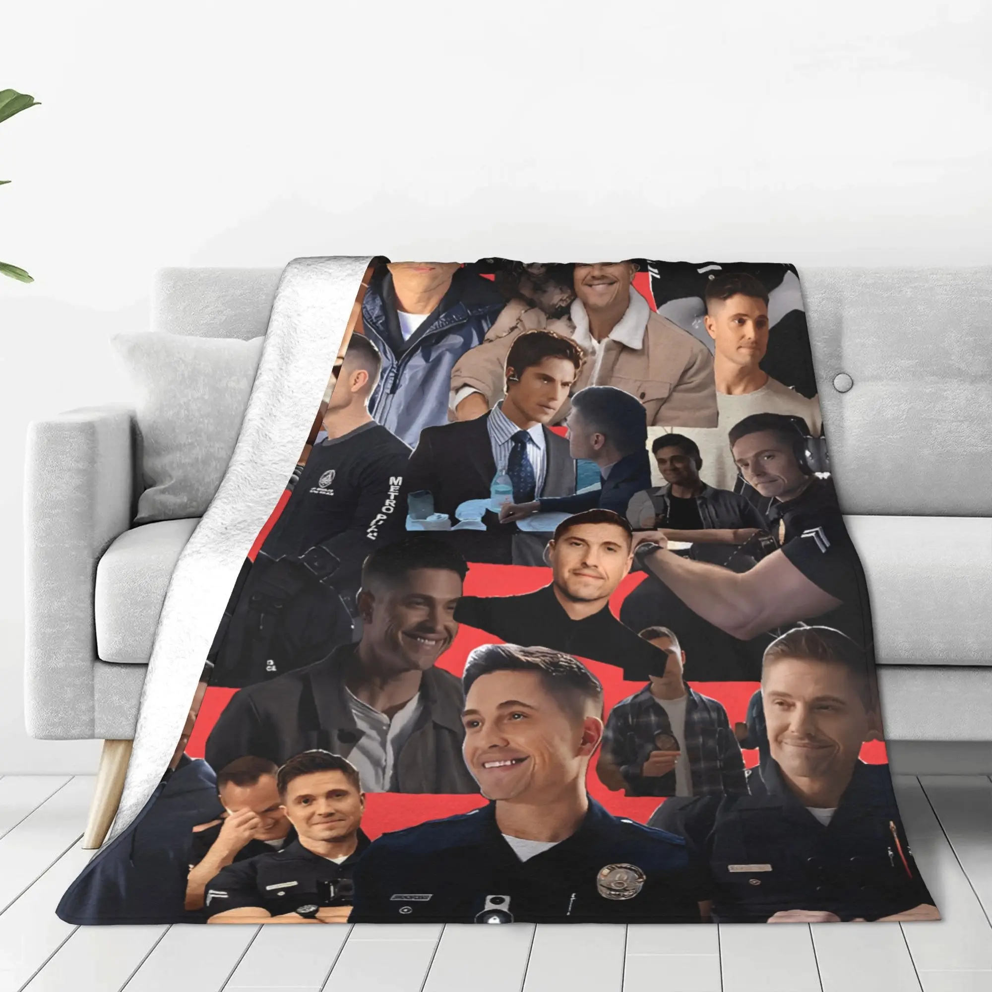 Tim Bradford Tv Series Flannel Blanket Autumn  Warm Soft Throw Blanket for Girls Boys Couch Chair Bedspread Sofa Bed Cover