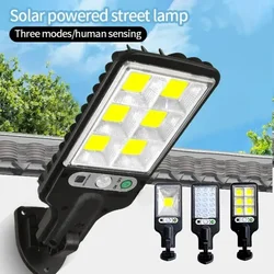 Luces solares para exteriores con Sensor de movimiento, iluminación de seguridad LED, lámpara de calle de pared para camino de jardín y Patio, impermeable, 3 modos, 72/108cob