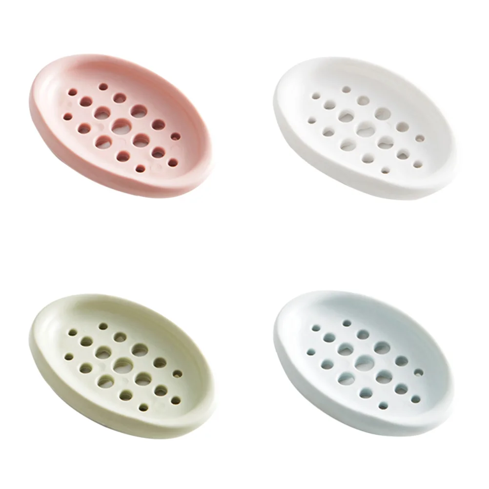 

Силиконовая мыльница овальной формы с дренажом для душа, ванной, кухни, декоративная подставка для мыла, лоток-держатель