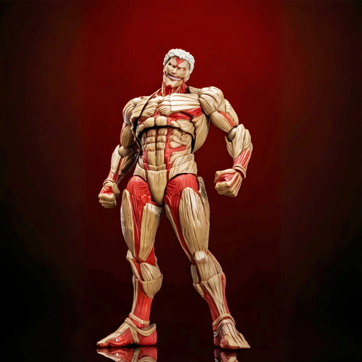 

Kaiyodo Amazing Yamaguchi Revoltech The Armored Titan Action Figure Attack on Titan Eren Anime Figurine PVC Model Statue Toy Gif