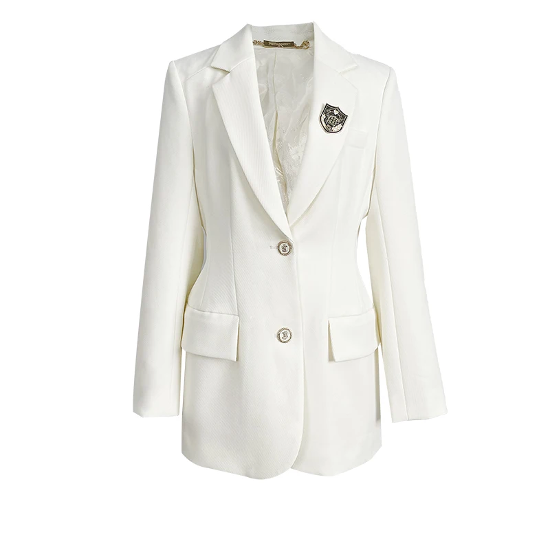 Ele Slim Fit Suit Jaet for Women Early Spring New Sle Waist Cinching Casual High End Feel Commute Sle Long Sve