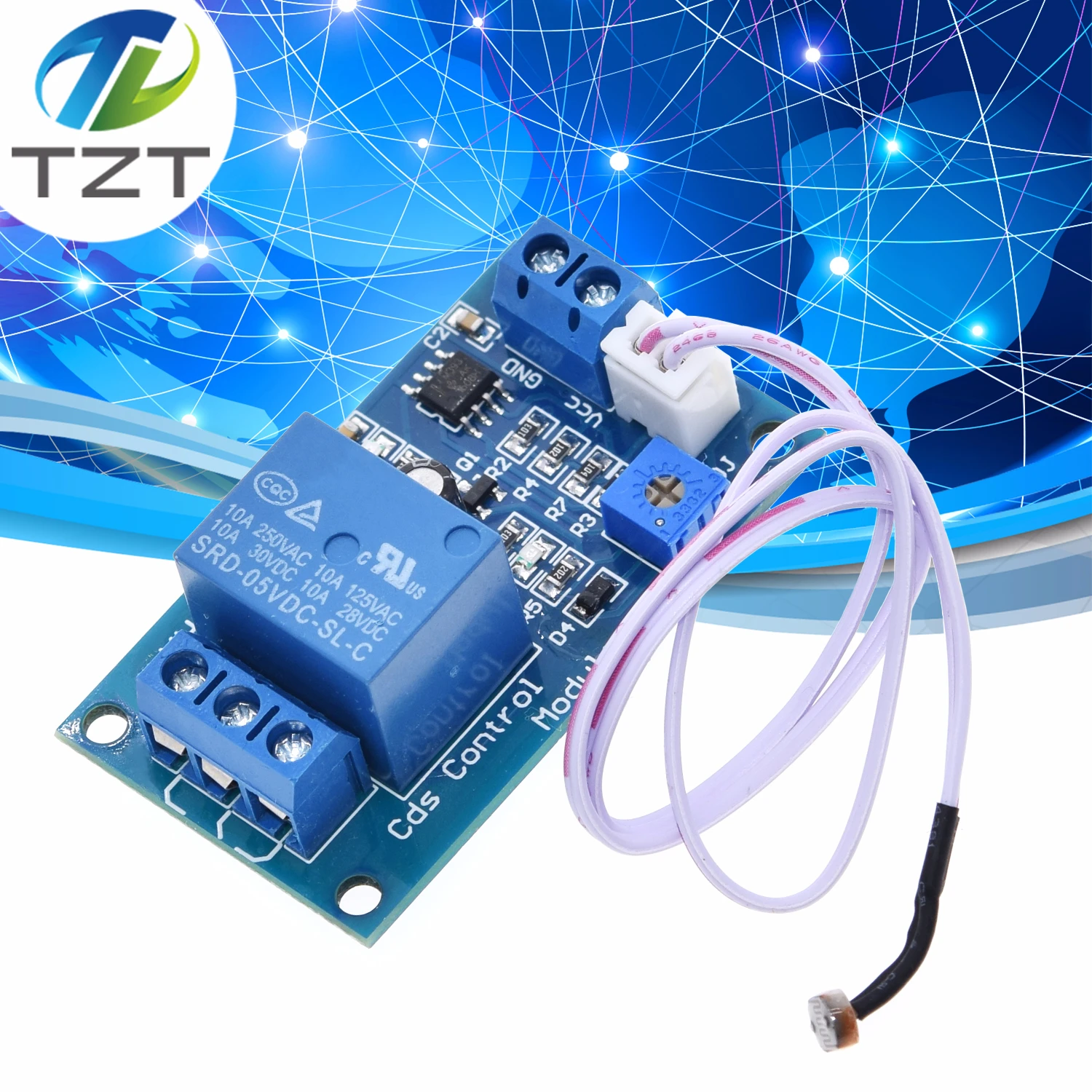 TZT XH-M131 DC 5V / 12V Light Control Switch Photoresistor Relay Module Detection Sensor 10A brightness Automatic Control Module