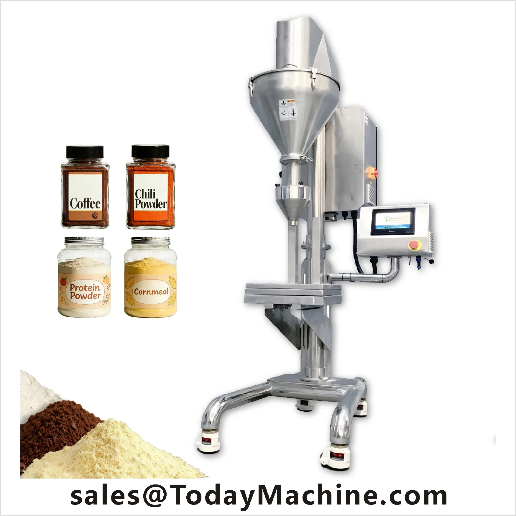 Electric Semi-Auto Powder Filler New Paint Tea Beverage Chemical Applications Pouch Packaging Type Motor Driven Core
