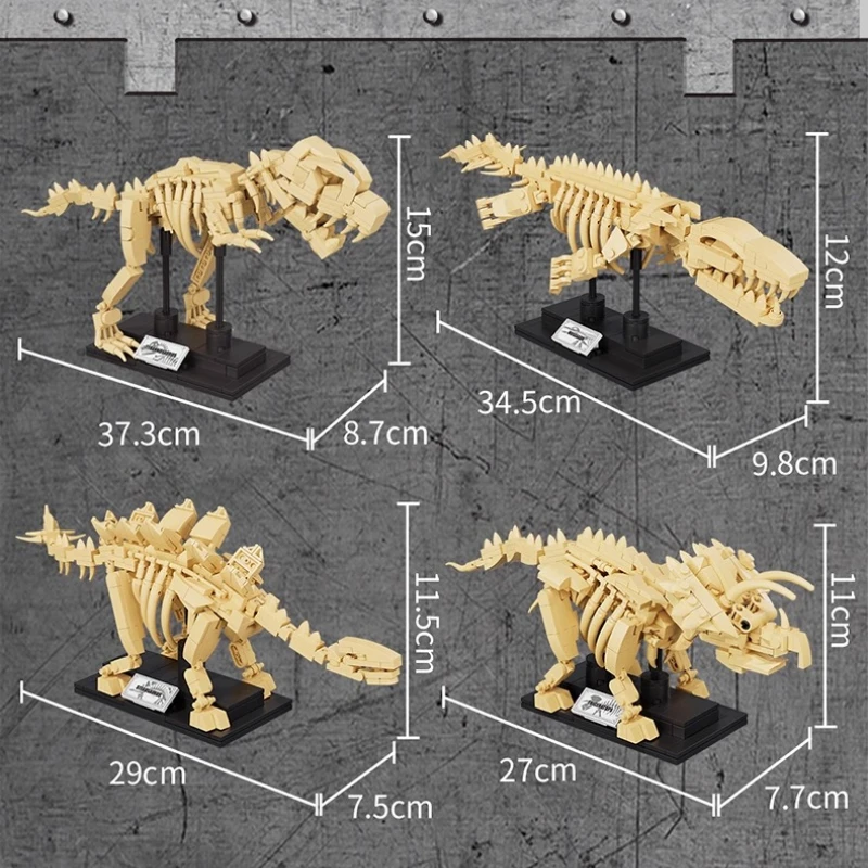 Sembo jurássico tiranossauro rex blocos de construção para crianças montar esqueleto dinossauro mosasaurus triceratops modelo presente