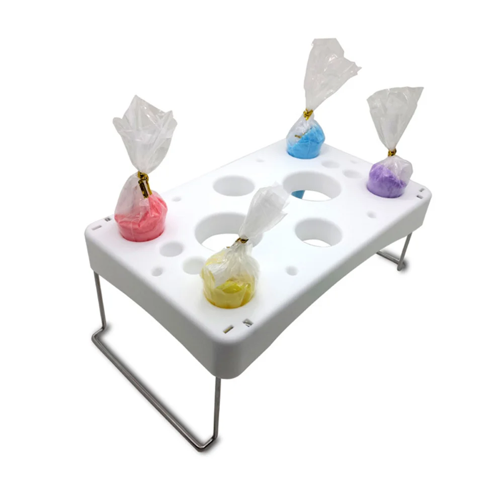 

Piping Bag Holder Stainless Steel Storage Rack For Buttercream Icing Bags Cake Decoration Organiser Pastry Tools Stand