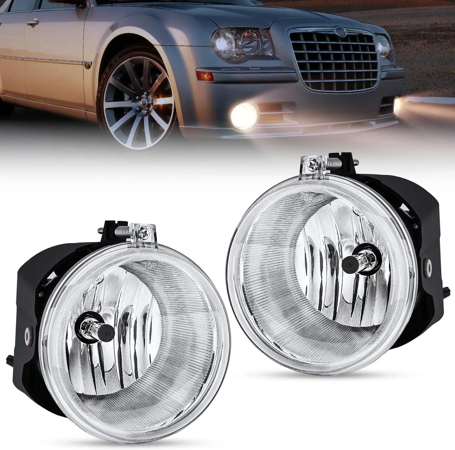 

Nilight Bumper Fog Light Compatible with 2005 2006 2007 2008 2009 2010 Dodge Dakota Durango Jeep Commander Grand Cherokee Raider Chrysler Aspen 300 SRT8