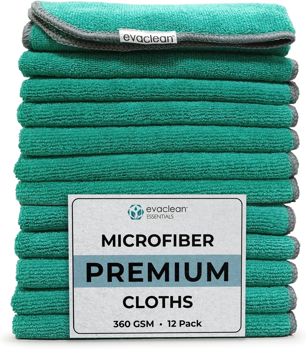

Premium Microfiber Cleaning Cloth 16'x16' - Reusable, Washable, Non-Scratch, Microfiber Towels for