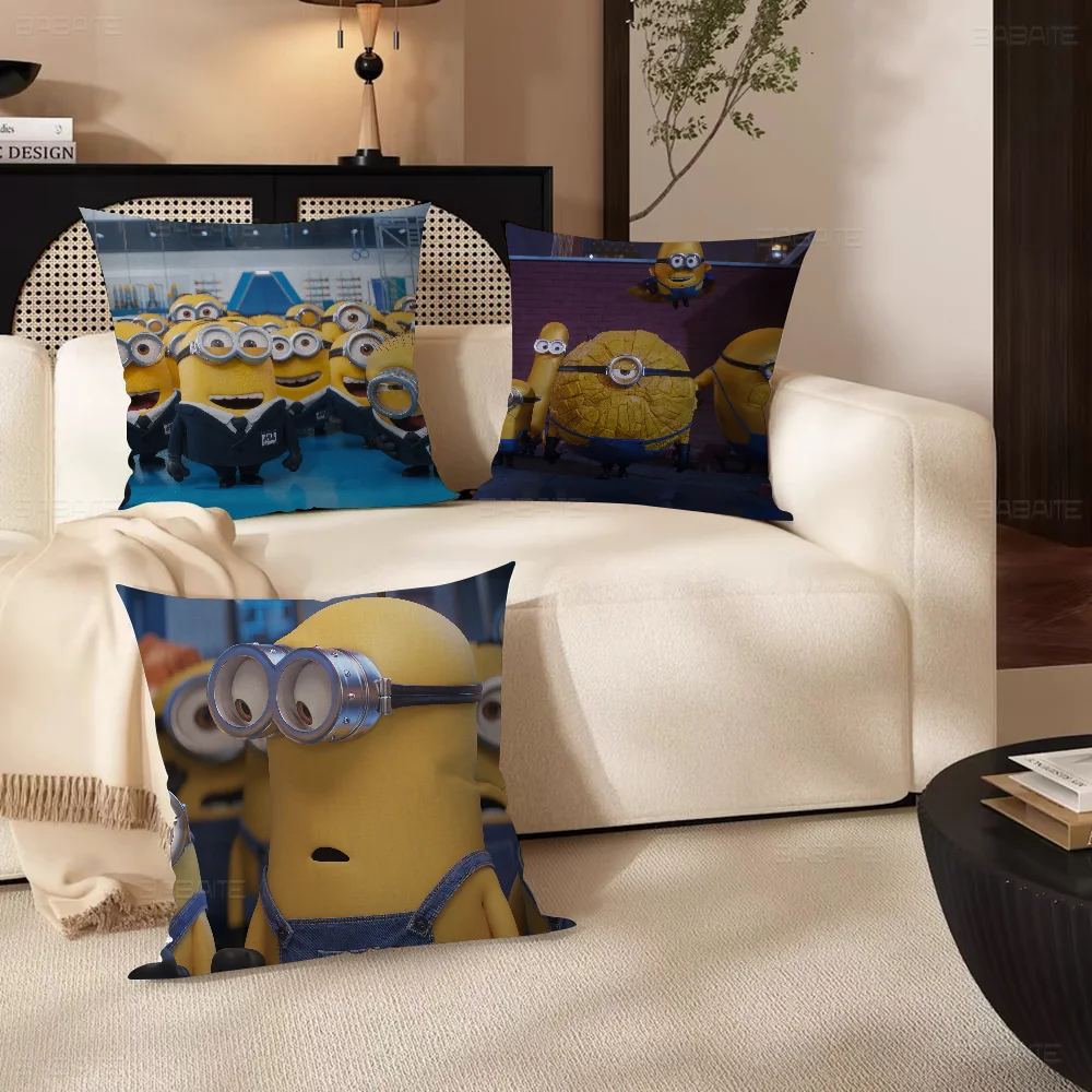 Classic Movie M-Minions Pillow Cover For Bedroom Room And Living Room Sofa Decorative Cushion Cover