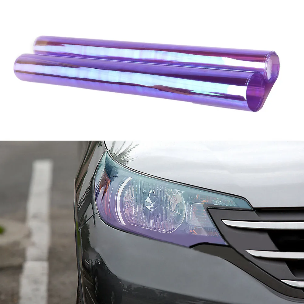 1Pcs Symphony Purple Chameleon Neo Chrome Headlight Taillight Fog Gloss Vinyl Tint 12