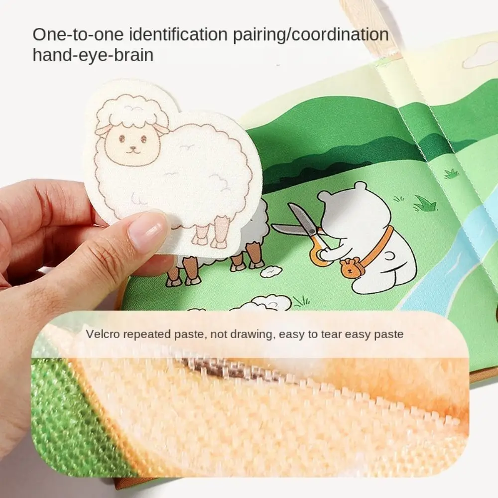 

Felt Cloth Puzzle Felt Book 3D Educational Montessori Felt Cloth Book Cartoon Stereoscopic Early Learning Educational Book