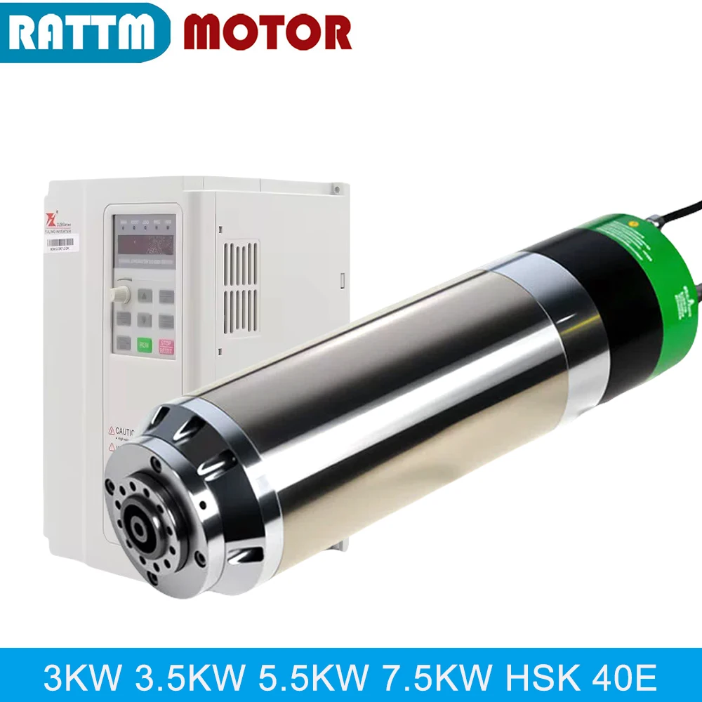 4 Pole HSK40E 3 kW 3,5 kW ATC Automatischer Werkzeugwechsel AUTO Wasserkühlung CNC-Spindelmotor Keramiklager Metallfräser Fräsen