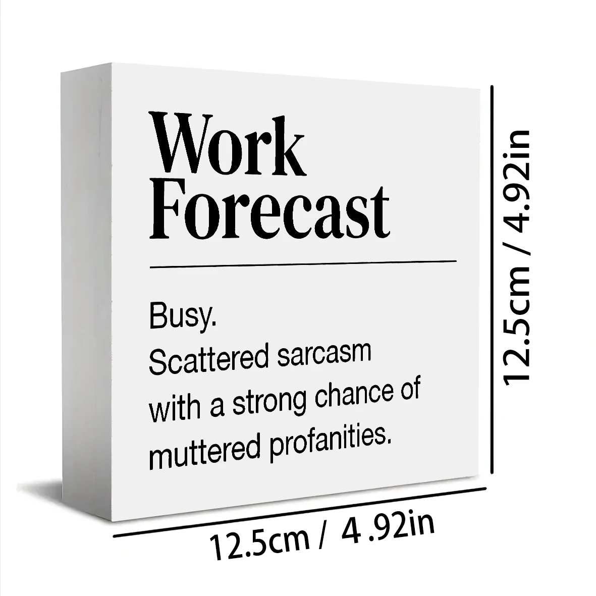 [علامة خشبية مضحكة] قطعة واحدة من لافتة خشبية لتوقعات العمل المضحكة - اقتباس ساخر ليوم مشغول - ملحق مكتب مكتبي مزخرف