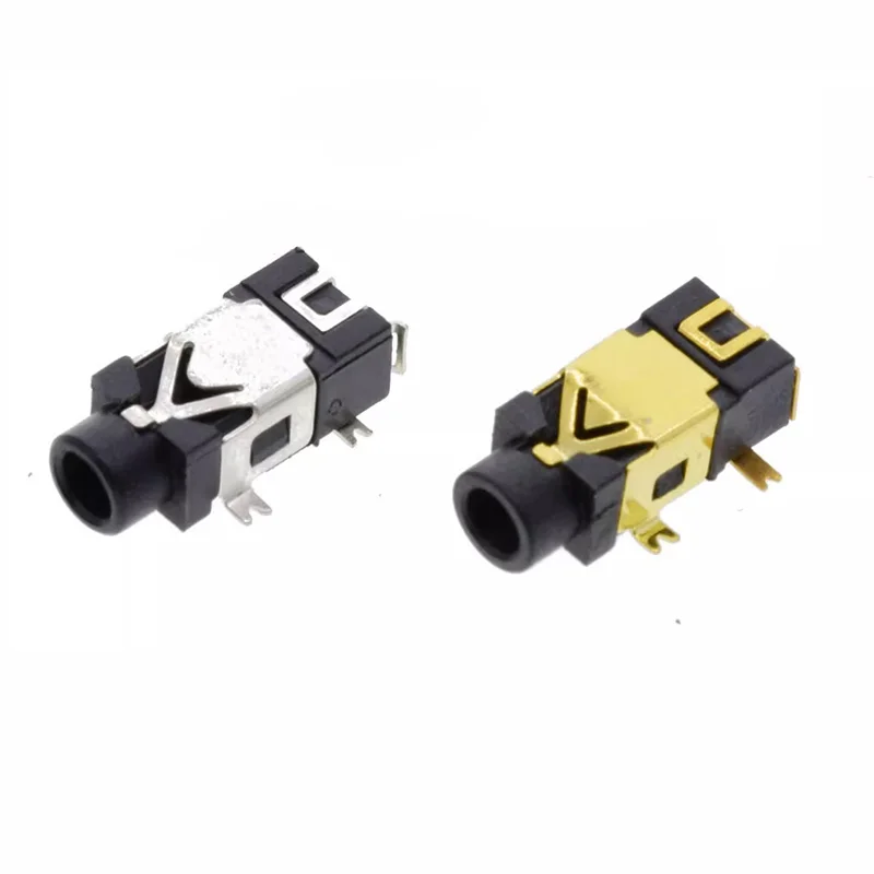PJ-209 مطلي بالذهب/الفضة 2.5 مقبس سماعة الرأس 5 دبوس SMT 2 دبابيس ثابتة 2.5 مللي متر مقبس مقبس الطاقة #5