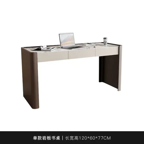 Italian Minimalist Stone Plate Desk Light Luxury Home Study Desk Modern Minimalist Small Apartment Desk Computer