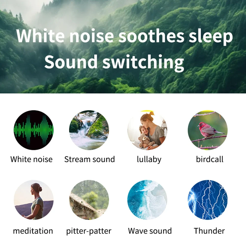 

DSAO 5.3 Bluetooth Sleep Speaker Wireless Bone Conduction Speakers Noise Reduction with White Noise for Improve Sleep White