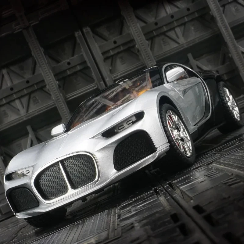 Para simulación 1:24, modelo de coche de aleación Bugatti Atlantico, 8 puertas y maletero del capó del motor, se puede abrir, detalles ricos, mano de obra fina