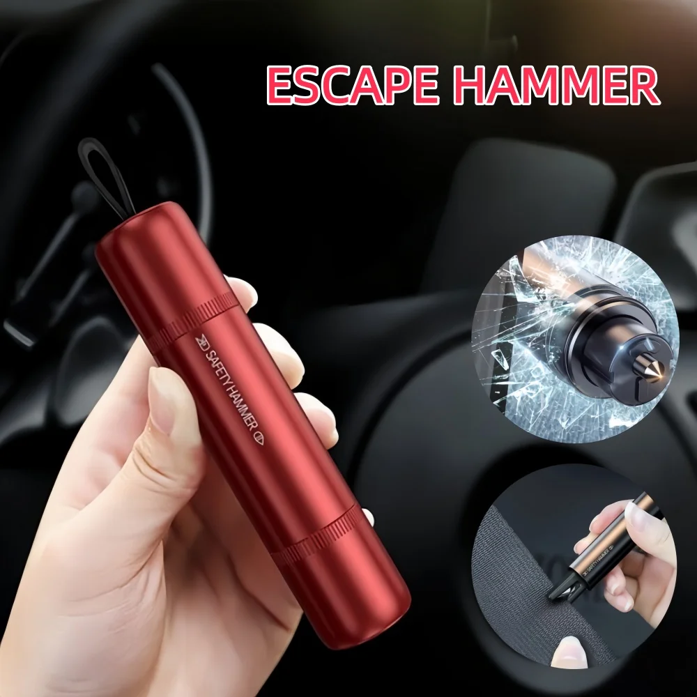

1/2/4Pcs Car Safety Hammer Emergency Glass Breaker & Seatbelt Cutter - High Hardness Tungsten Steel Rescue Tool Auto Accessories