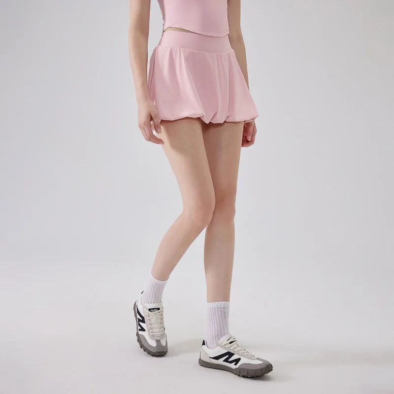 

Naked Girl Tennis Short Skirt With High Waist, Anti Glare Base, Breathable Pocket, Puffy Sports Skirt