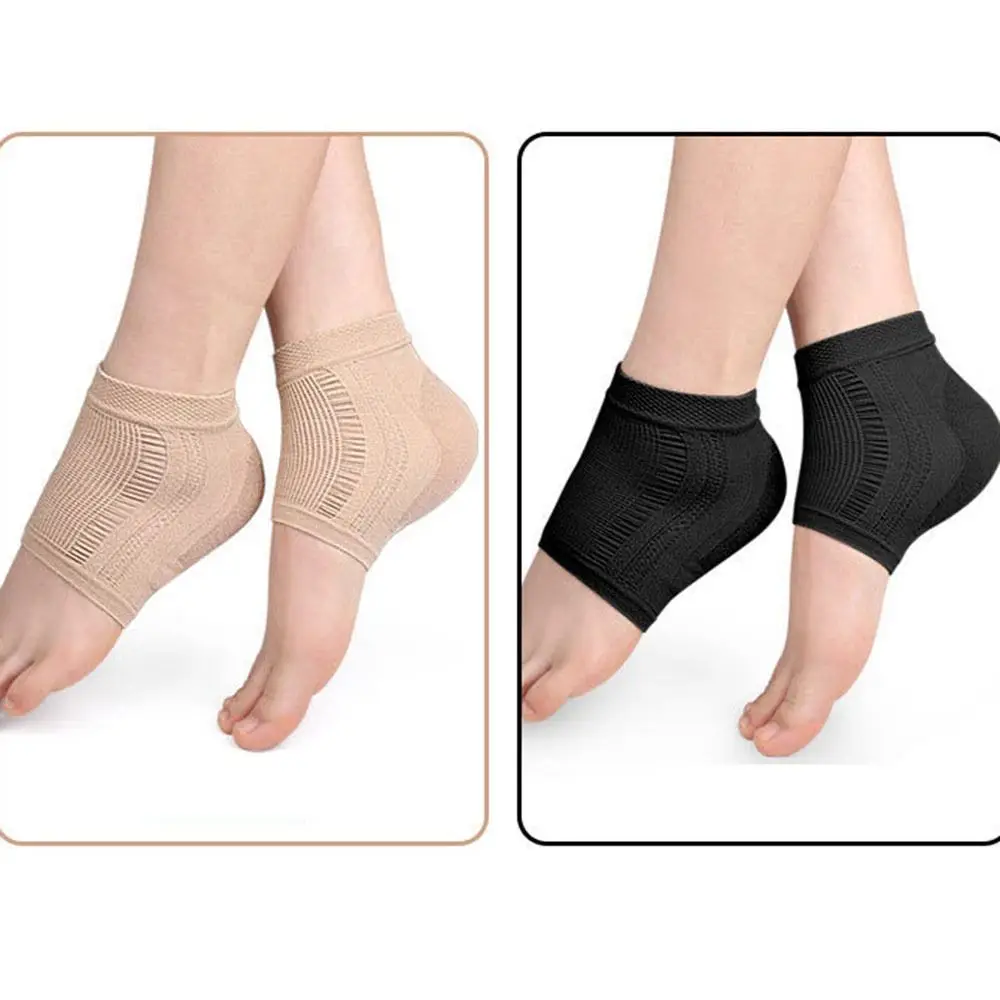 Silicone Heel Protective Cover Moisturizing Anti-Crack Shoe Pads Polyester Pain Relief Plantar Fasciitis Heel Socks Heel
