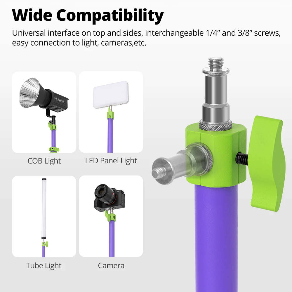 Ambitful GM280P Limited Edition 2.8m Air Cushioned Light Stand Max Load 10kg Thickened Metal For GODOX SMDV TRIOPO
