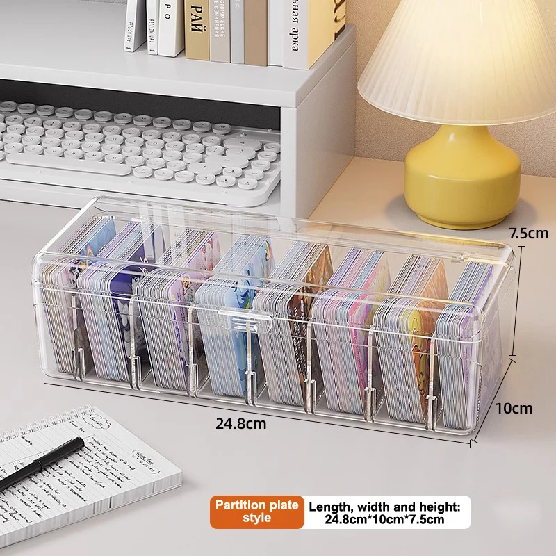 1 szt. Przezroczyste pudełko do pakowania, akrylowe pudełko na pocztówki, naklejki, prostokątne pudełko do przechowywania, pyłoszczelne, wytrzymałe, mocne pudełko na biżuterię