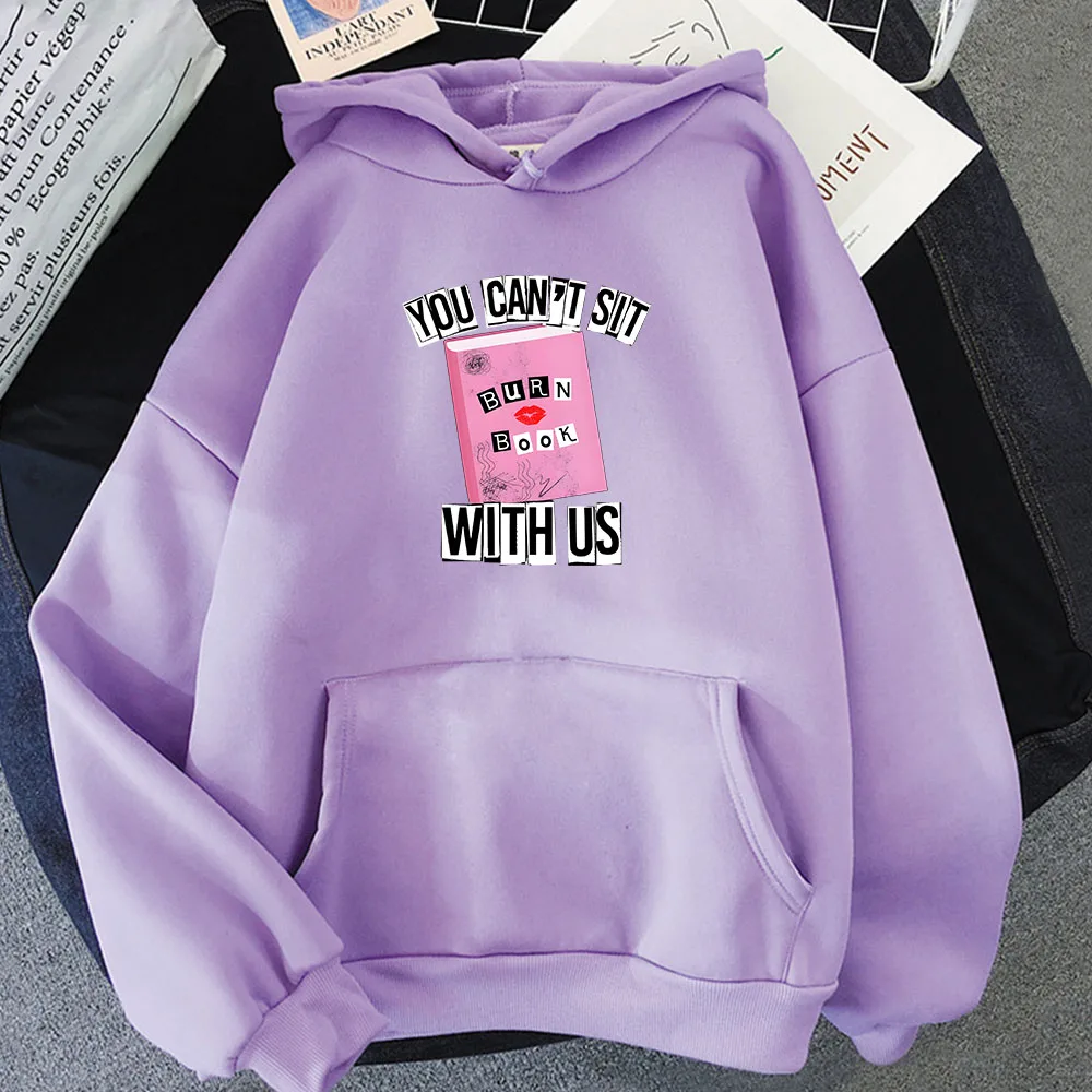 Movie MeanGirls Burn Book Hoodies You Can't Sit with Us Letter Printing Sweatshirts Long Sleeve Casual Winter Women Pullovers