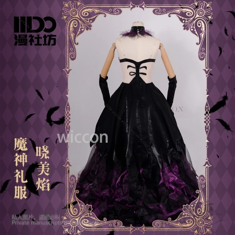 Anime Puella Magi Madoka Magica Cosplay For Women Halloween Suits Customized Akemi Homura Costume Devil Purple Dress Outfits Wig - Image 3