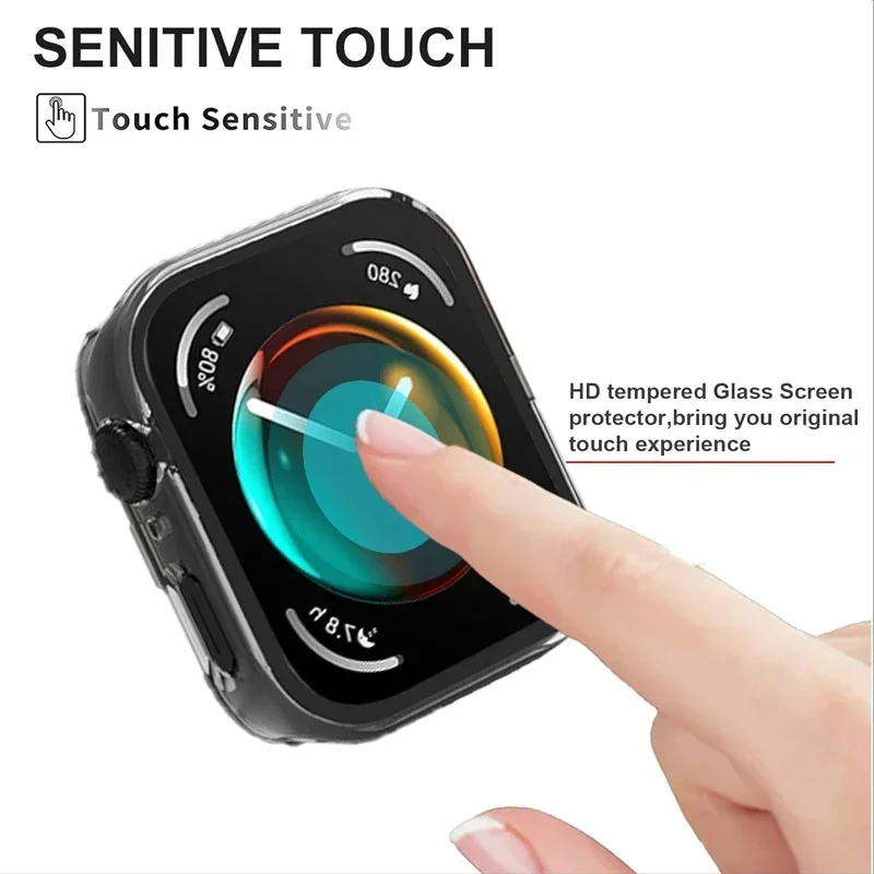 Soft TPU Full Coverage Bumper Case For Huawei Watch Fit 3 Shockproof Scratch Resistant Protective Cover Lightweight Men Women