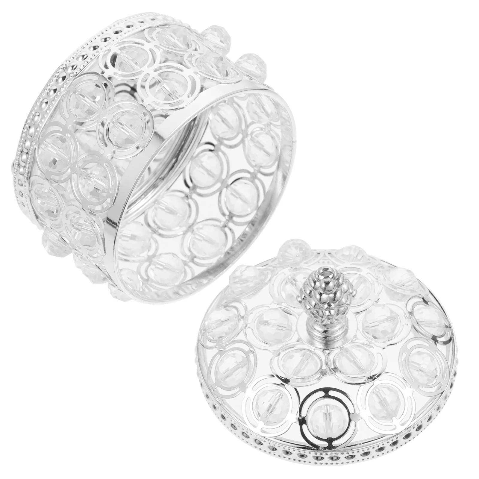 Exquisite Crystal Jewelry Box Hollow Design Jewelry Organizer Necklace Ring Storage Case Creative Decorative Keepsake Container