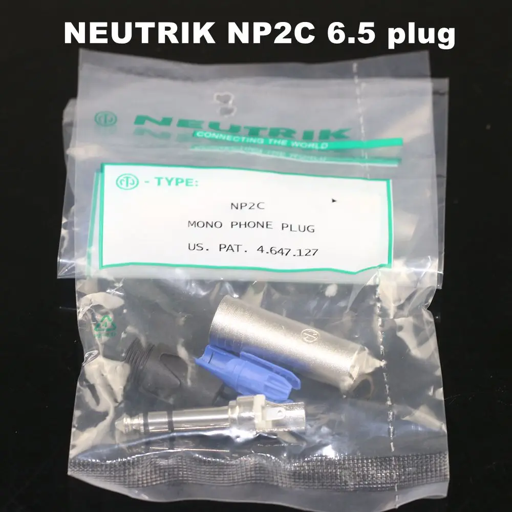 

20pcs Neutrik NP2C 24K Rhodium Plated 6.5mm stereo in-line three-core microphone tuning table guitar plug