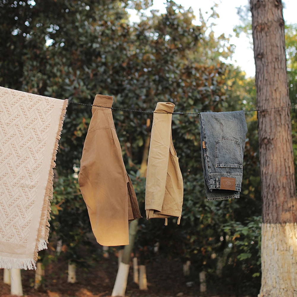 3 M Camping Stretch Clothesline With 12 Clips Hanging Laundry Drying Rope Portable Travel Clothesline Cord for Hotel Trip Cruise