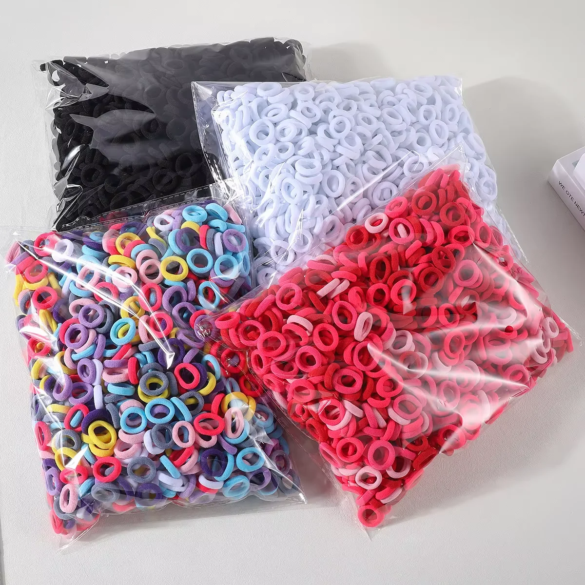 200pcs Women Girls Colorful Nylon Elastic Hair Bands Ponytail Hold Small Hair Tie Rubber Bands Scrunchie Hair Accessories image 4