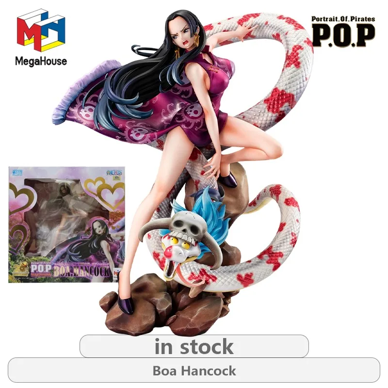 Megahouse Original Portrait.Of.One Piece A×MAXIMUM Series Pirate Empress Boya Hancock Anime Not Movable Figure Statue Model Toys