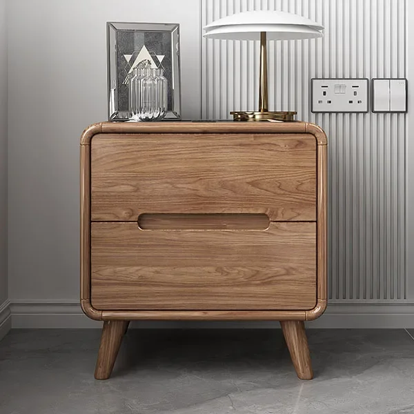 

A New Chinese Smart Bedside Table Bedroom Storage Cabinet With Lamp Simple Rechargeable Storage Cabinet