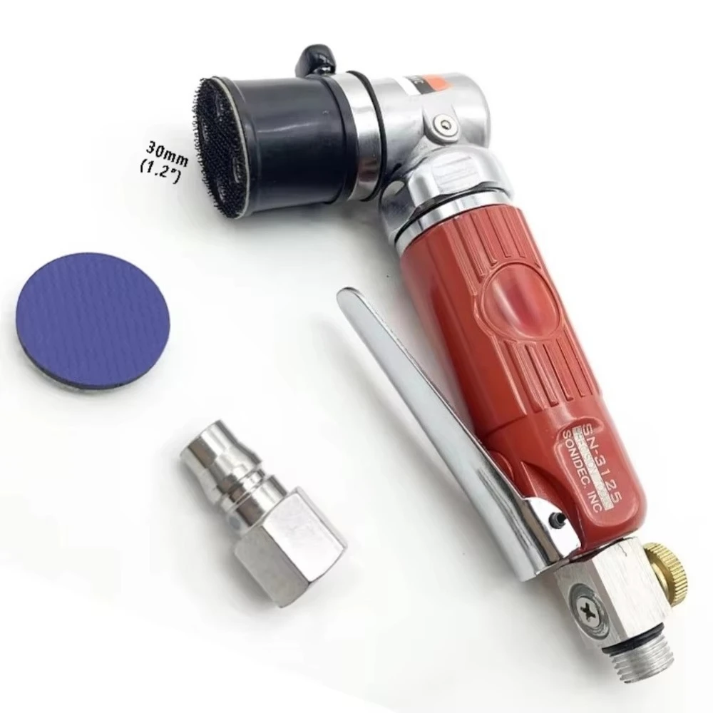 

High Quality 1.2-Inch Orbital Sander 90-Degree Point Polisher Pneumatic Polishing Tool Right Angle Grip Variable Speed