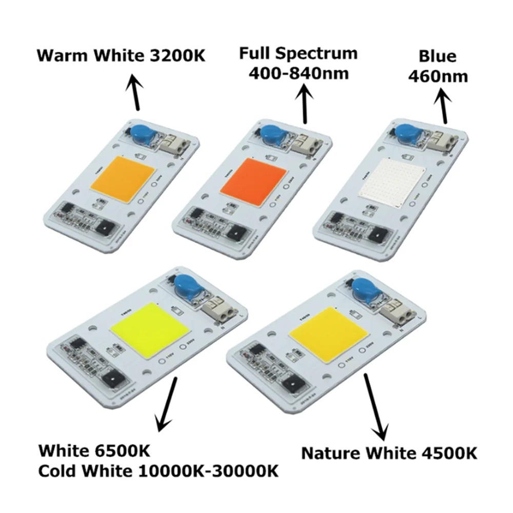 50W 220V LED COB communication chip IC intelligent drive without the red green blue white light warm light bulb for LED DIY