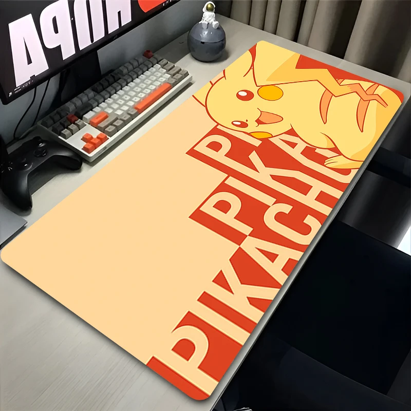 

Gaming Mouse Pad 90x40cm Non-Slip Gamer Keyboard Pad Pokemon Pikachu PC Laptop Big Size Desk Mat kawaii Mousepad For Computer