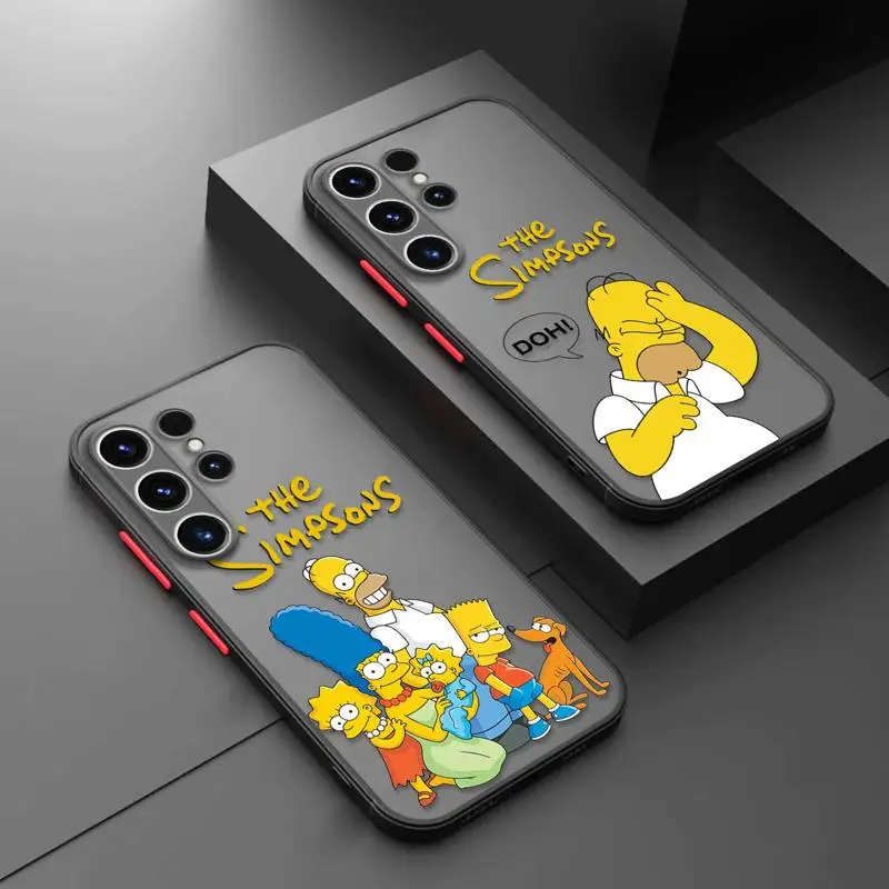 Die simpsons comics telefon hülle für samsung galaxy s24 s23 s22 ultra s21 s20 fe s10 s9 note 20 10