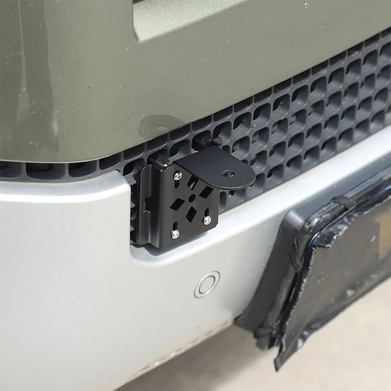 Carbon Steel Black For Land Rover Defender 90 110 130 2020+ Car Front Air Intake Grille Searchlight Stand Exterior Accessories