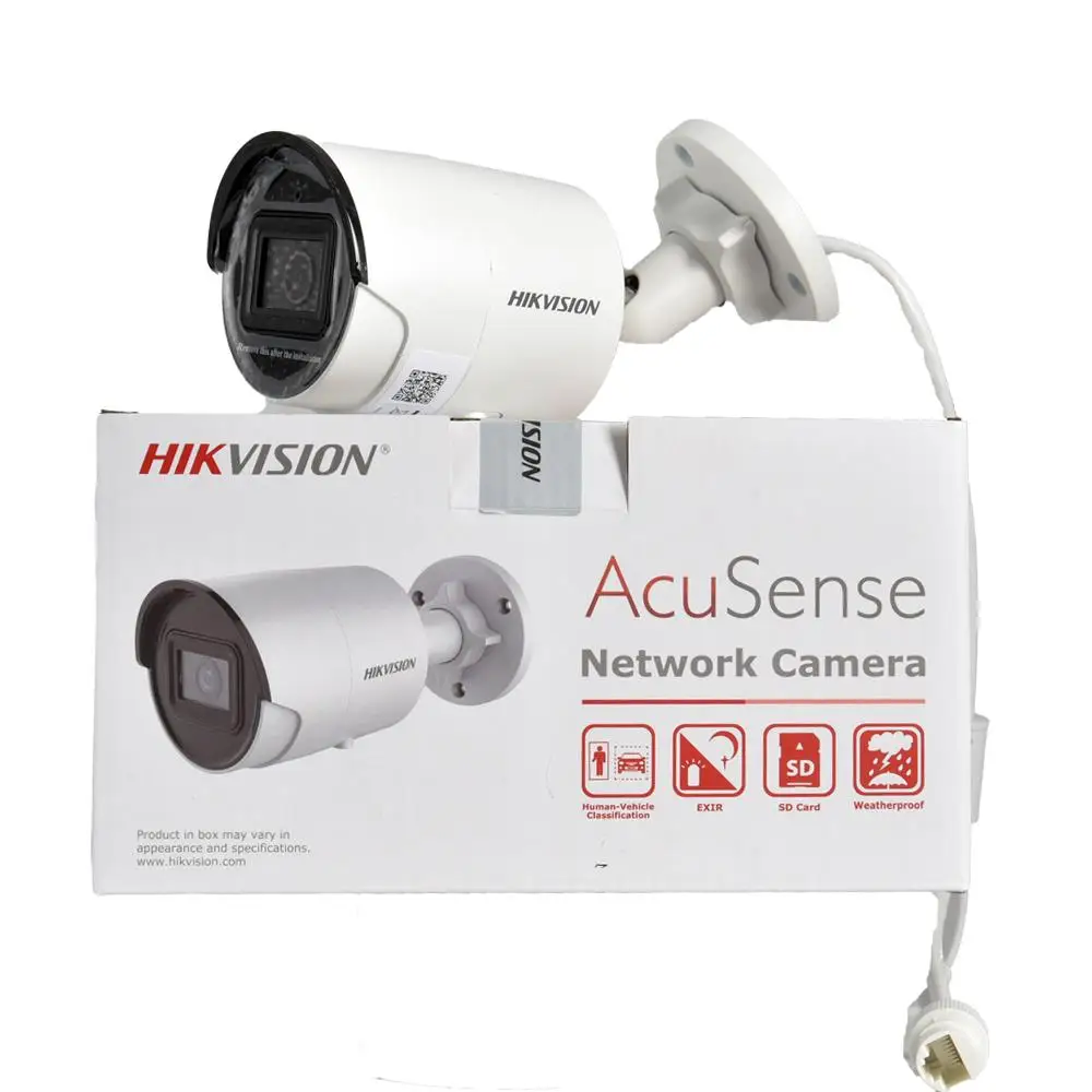 Imagem -06 - Hikvision 4mp Bullet Câmera de Segurança Externa Ds2cd2043g2-iu Poe Microfone Embutido Áudio Detecção de Movimento Cartão sd Vigilância por Vídeo